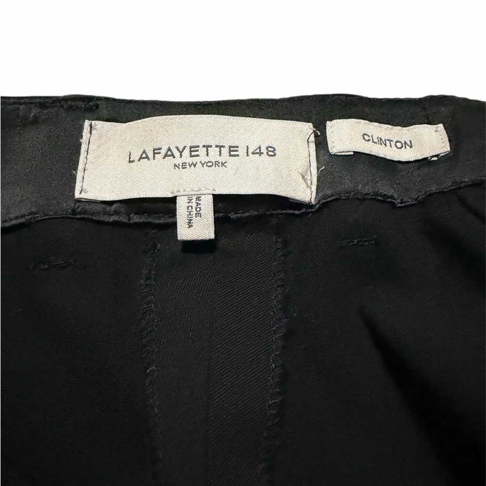Lafayette 148 Clinton Black Ankle Pants Size 20W Light Wool Straight Leg - Picture 11 of 15